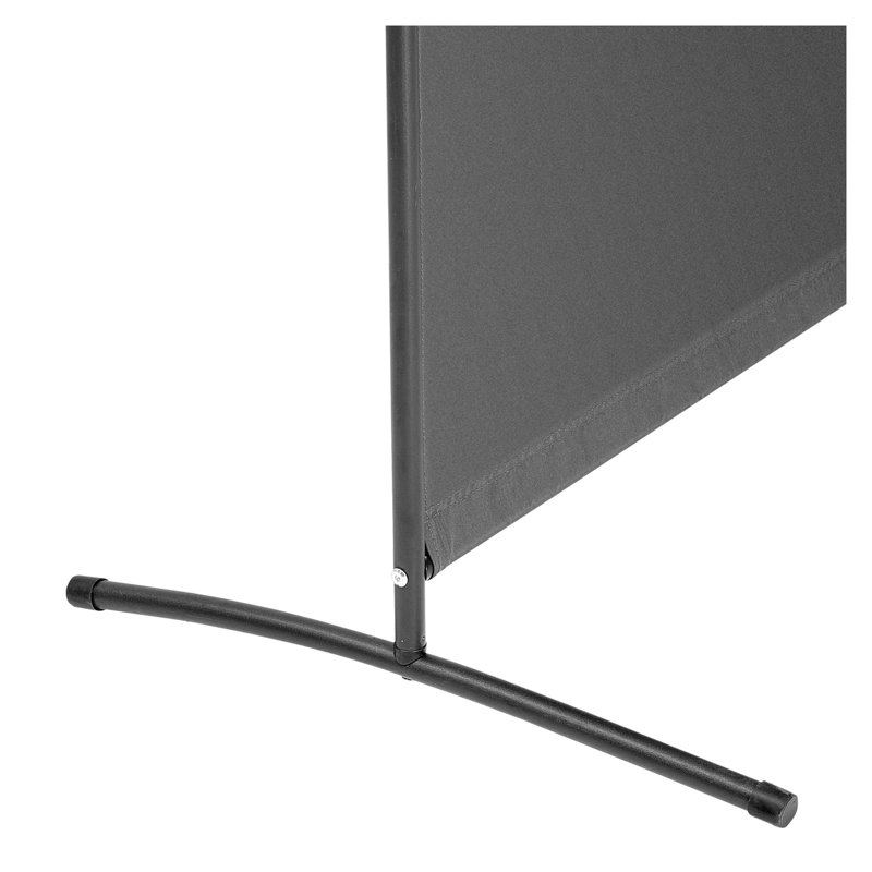 Cloison pliante 4 panneaux avec écran d'intimité, cloison portative autoportante pour bureau et chambre à coucher, gris