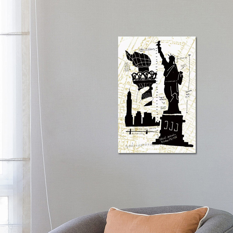 NY Deco II by Edward Selkirk - Wrapped Canvas Gallery-Wrapped Canvas Giclée, 66.04 cm H x 45.72 cm W x 1.91 cm D