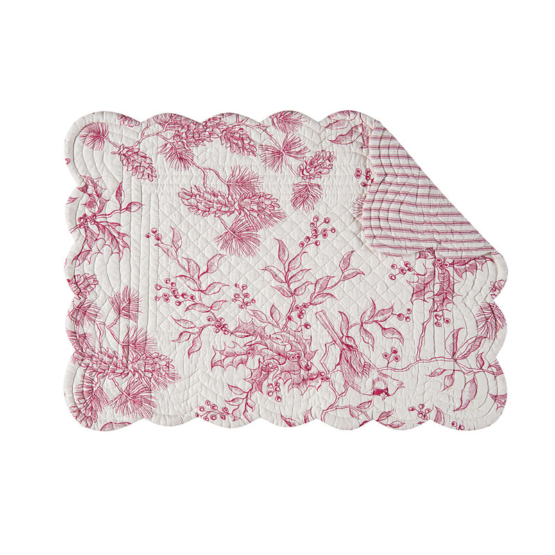 Ensemble de napperons rectangulaires réversibles Evergreen Toile