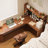 Nut-brown L-Shaped Solid Wood writing desk-118245260