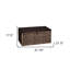 Table basse 38 "en bois brun et osier avec fer