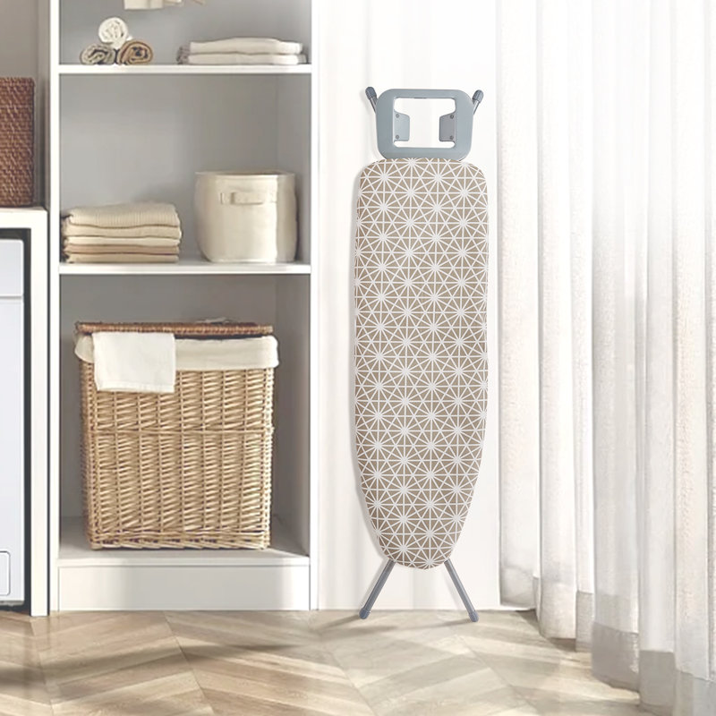 Adjustable Gray Ironing Board with Heat-Resistant Cover