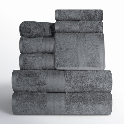 8-Piece Combed Cotton Towel Set