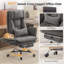 Fauteuil de bureau grand et grand, accoudoirs rabattables pour animaux de compagnie et assis en tailleur, fauteuil de jeu ergonomique pour ordinateur avec coussin lombaire-1867287279
