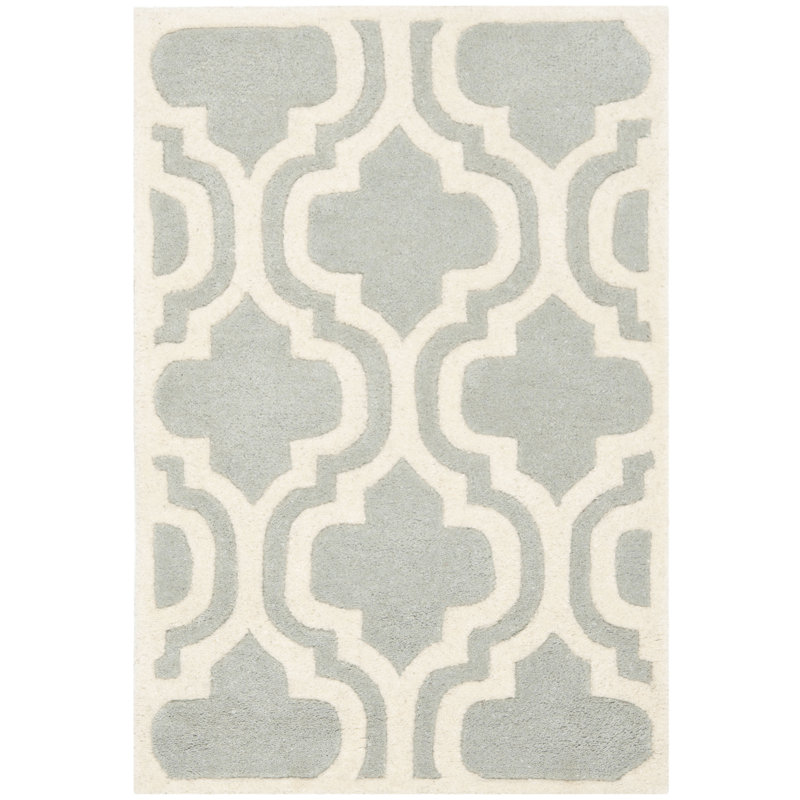 Carolene Hand Tufted Wool Geometric Rug, Rectangle 2' x 3'