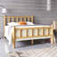 Structure de lit de ferme de style rustique en pin massif de style rustique qui s'adapte aux matelas et aux sommiers-555202079