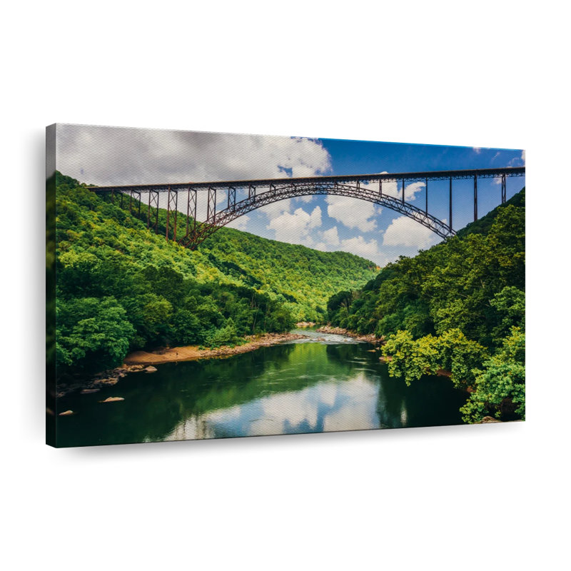 Impression sur toile New River Gorge Bridge, H 26 po x l 39 po x P 1,25 po