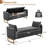 66"W Velvet Bedroom Storage Bench End of Bed King Size with Gold Legs and 2 Pillows-1617864951-1627655204
