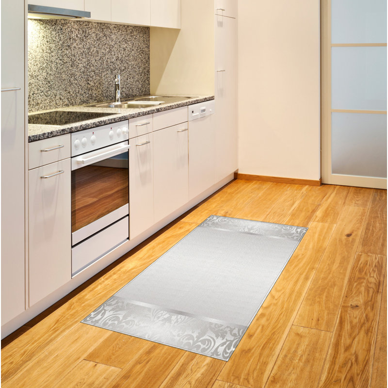 Gray High Density Long Fiber Poly Threads Decorative Area Rug Carpet, Rectangle 4' x 5'8"