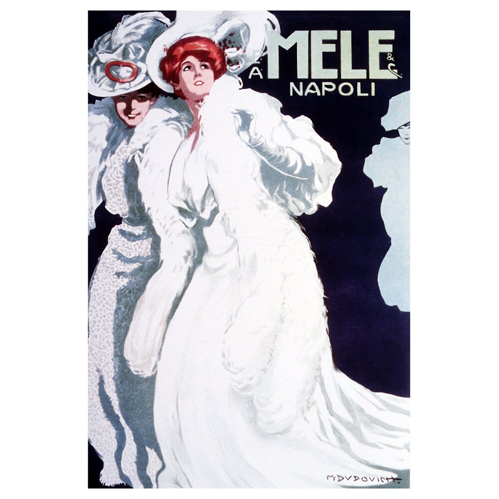 Leinwandbild Grandi Magazzini Mele Napoli Ad 1907 von Marcello Dudovich