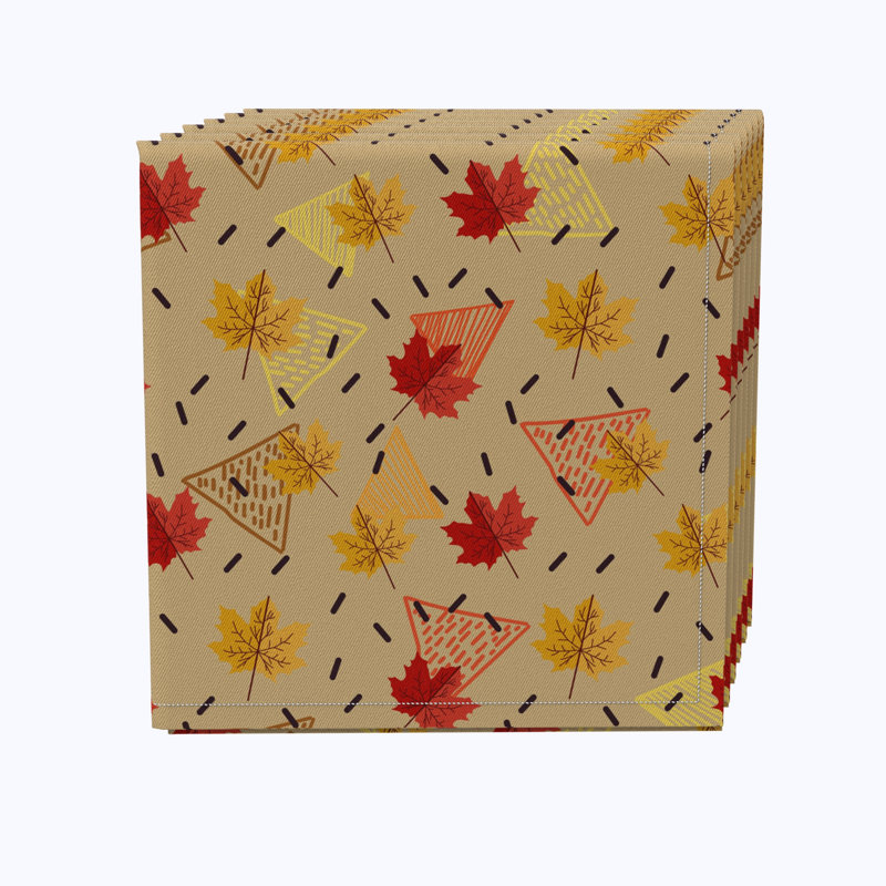 100% Cotton Patterns With Leaves Square Napkin