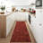 Washable Solid Color Textured Thin Indoor Rug, Low Pile Area Rug with Soft Surface, Non Slip Backing, Easy Clean Design for Living Room, Bedroom, Dorm, Home Office-549291330-551298903