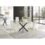 Tierra Modern Chrome Metal & Glass Round Dining Table Set with 4 Quilted Velvet Chairs-88587601-88587598-88587593