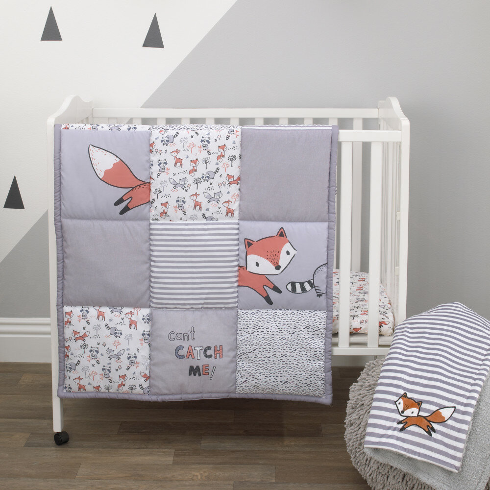 Girl fox clearance crib bedding