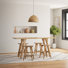 Geonna Rustic Solid Wood Live Edge Counter Height Dining Set