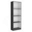 Ensemble de bibliothèque 3 pièces, 67 po de largeur avec 12 tablettes et une armoire à 2 portes, ensemble de salon gris mat / blanc