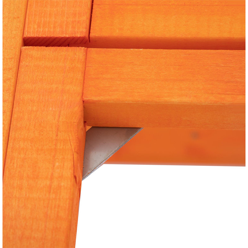 Large Orange Pine Outdoor Cat House with Platforms and Condos