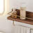 Sufeng Black Walnut Wood No-Drilling Bathroom Cosmetic Shelf-1886536436