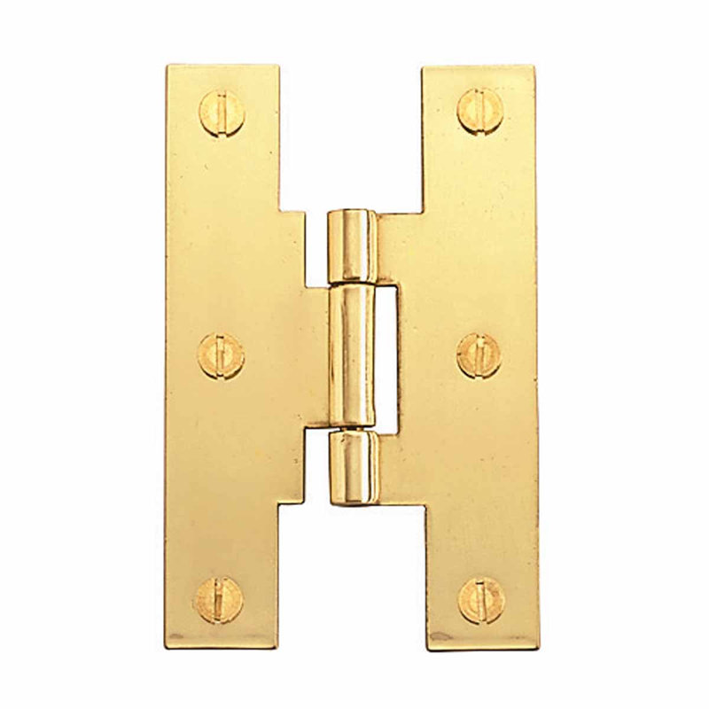 Solid Brass 3" H Cabinet Hinges with Hardware