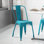 Chaise d'appoint empilable en métal Lily