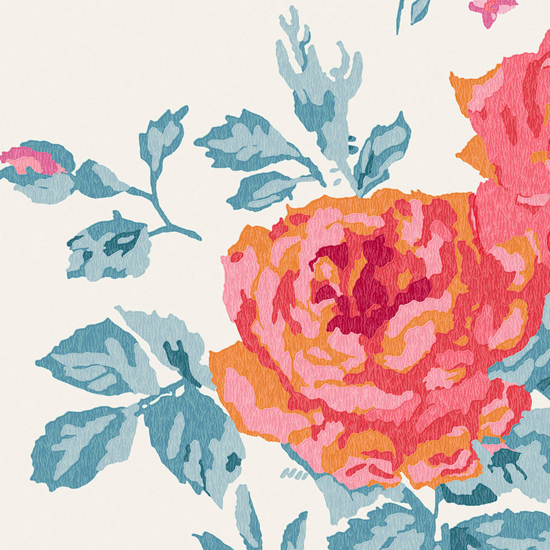 Cath Kidston Archive Rose Pink Blooms, Blue