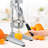 Courant Cast-Iron Professional Hand-Press Citrus Juicer, Heavy-Duty Orange and Lemon Squeezer, Stainless Stee-106548412