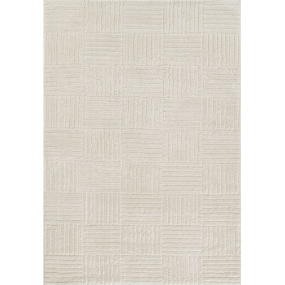 Novograzt by Momeni Taylor Geometric Polyester Ivory Area Rug 6'7" X 9'