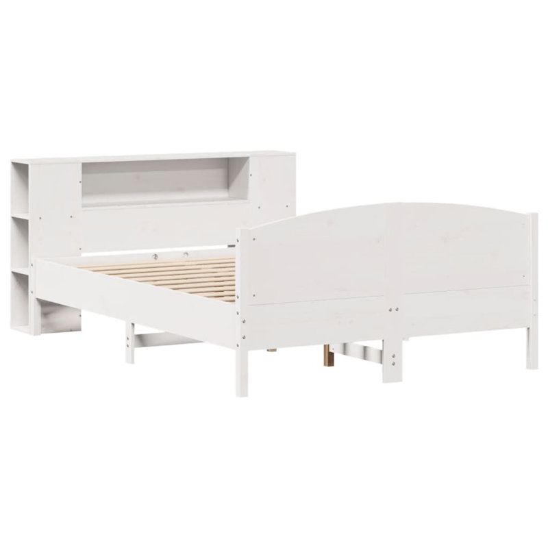 Arnot Solid Wood Bed, 135 cm W x 190cm L, White