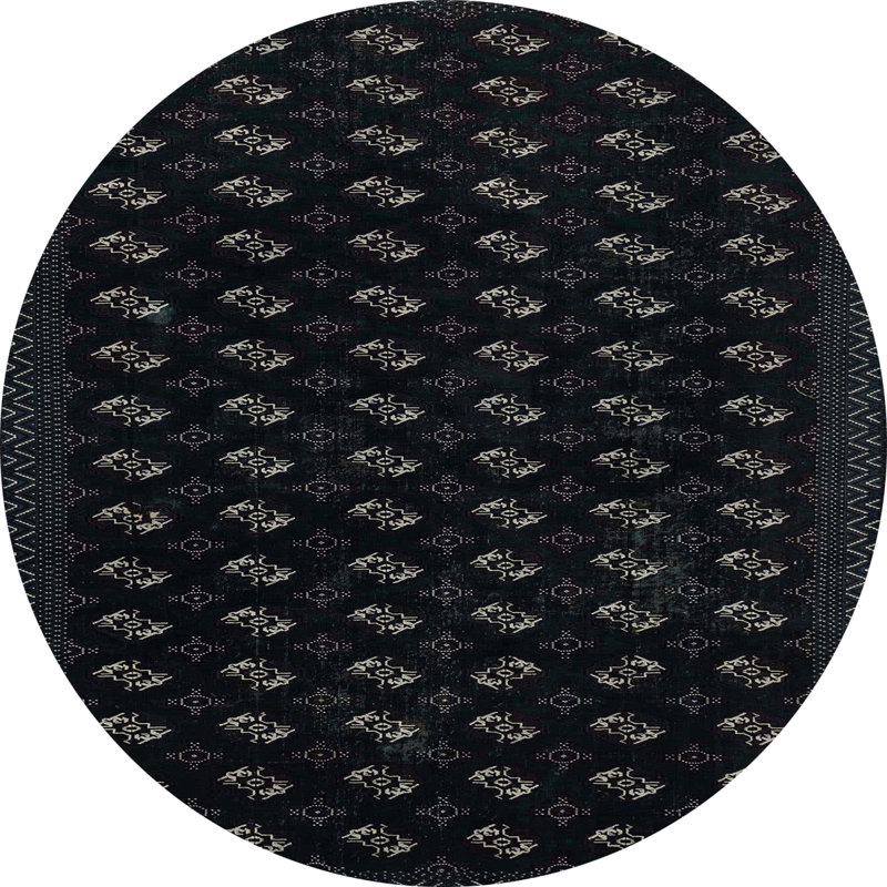 Wool Abstract Indoor Rug, Round 6'