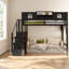 Lit mezzanine double avec escalier et garde-robe