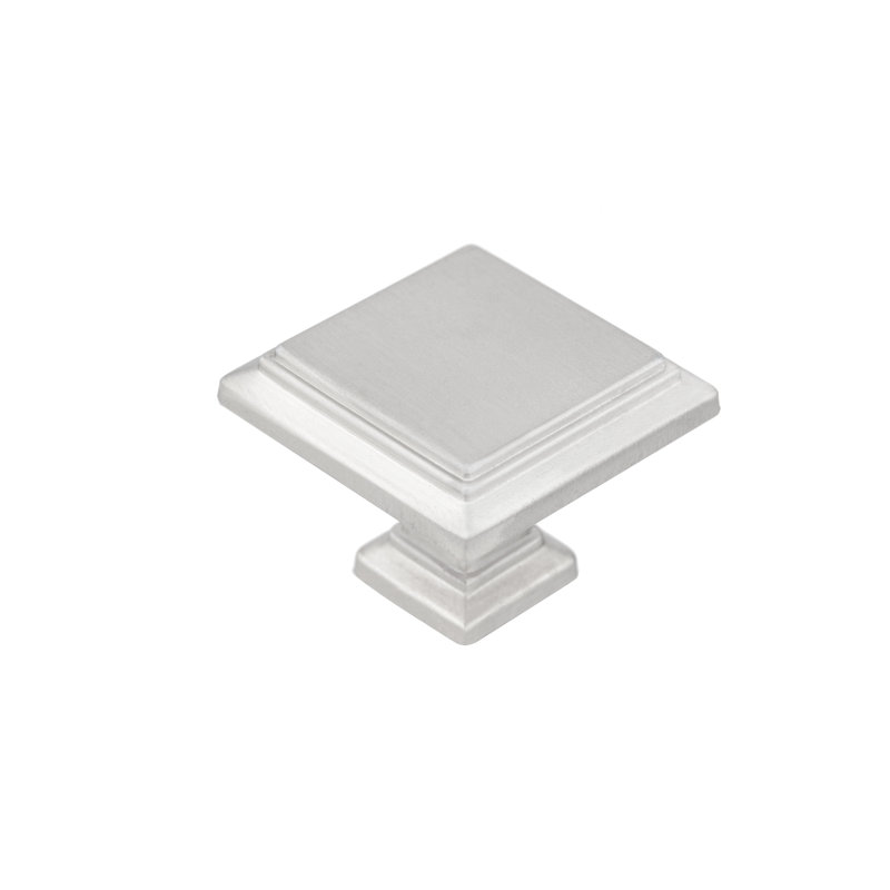 Paquet multiple de 1 carré en laiton massif nickel brossé Roma
