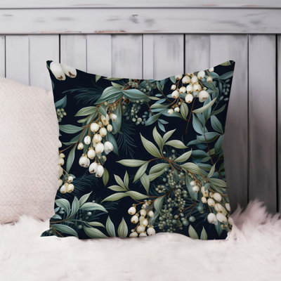 Botanical Plants Pattern VIII Leaves Pillow Cover