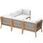 Modway Clearwater Outdoor Patio Teak Wood 5-Piece Sectional Sofa-16855931