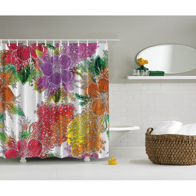 Rideau de douche simple à motif bold