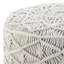 Pouf rond 18 po en macramé de coton naturel tissé à la main
