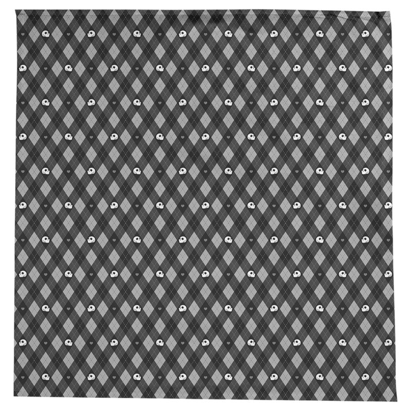 Nappe argyle crânes Avicia, Noir
