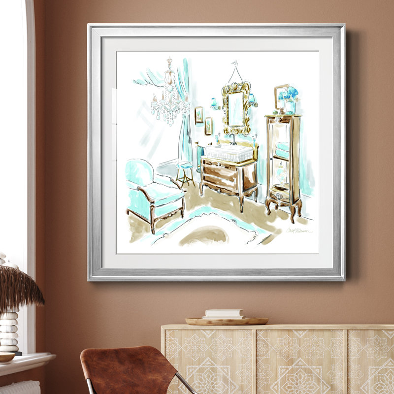 Blue Opulence I - cadre photo, H 30,5 po x l 30,5 po x P 1,5 po, Papier avec cadre argenté