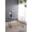 Console 56,5 x 14 x 30 po or antique, plateau en miroir