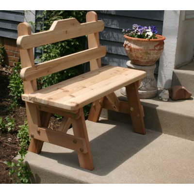 Tillison Solid Wood Cedar Outdoor Bench