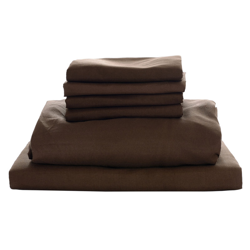 Microfiber Sheet Set, Chocolate, Twin XL Sheet Set with Fitted Sheet 