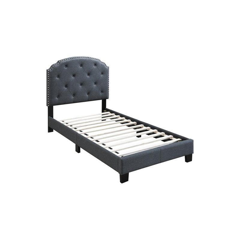Gurdas Piece Bedroom Set, Twin, Charcoal