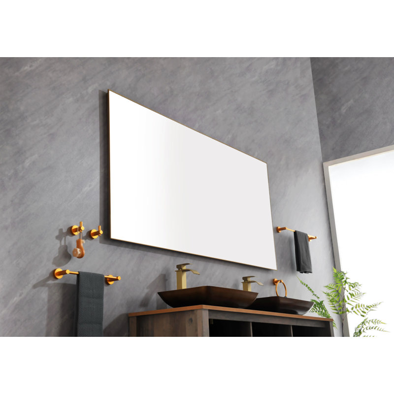 Miroir de salle de bain lumineux, 36 po x 60 po, Gunmetal Black
