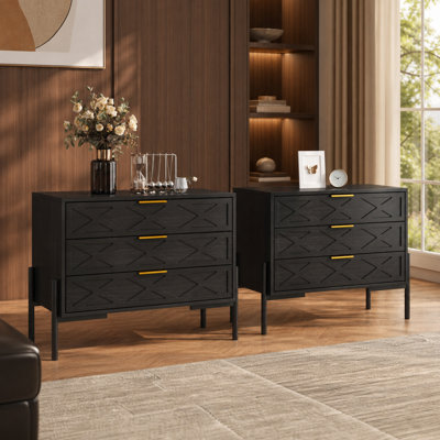 31.5'' W 3-Drawer Nightstands, Set Of 2