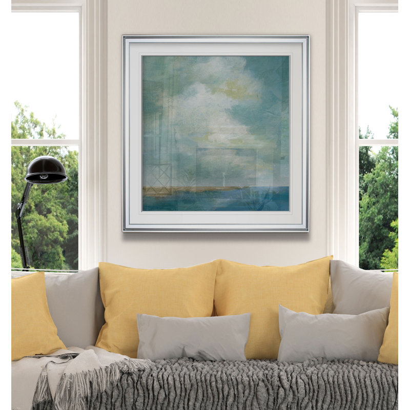 Cloudscape III-reproduction d’art sur papier, H 16 po x l 16 po x 1,5 po, Encadrement argenté