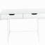 Bureau d'ordinateur, bureau personnel, ordinateur portable, tiroirs de rangement, l 48 po, travail, stratifié blanc, métal blanc, contemporain, moderne-1495682352