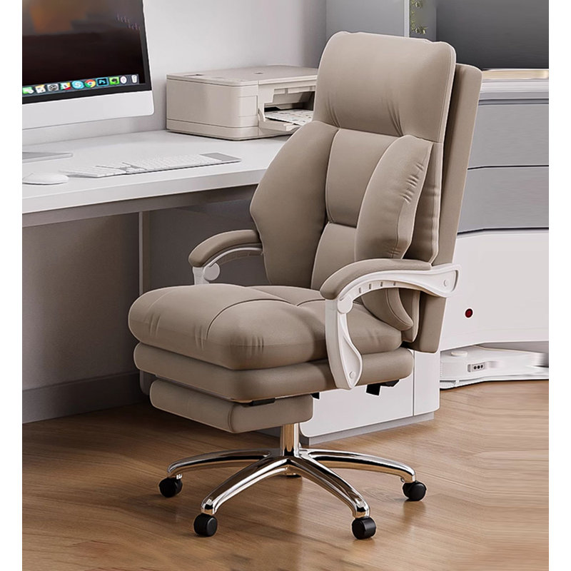 Modern Leather Office Chair with Footrest