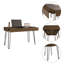 Bureau 120 tiroirs Baxter, quatre pieds, un tiroir