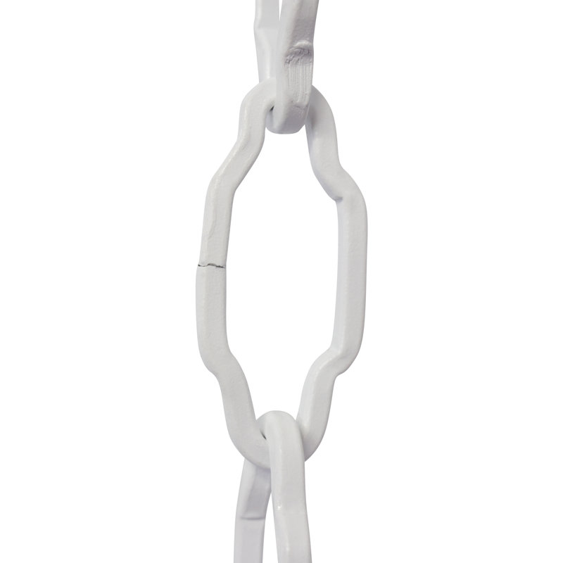 Chaîne décorative de lustre cathédrale, Blanc, 12"L x 0.79" W x 0.13"D
