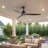 Ilsetraut 56" 3-Blade Ceiling Fan with Remote Control, Modern Ceiling Fan with Quiet Reversible DC Motor, 6-Speed and Timer, Downrod Mount Fan for Living Room and Bedroom-1008963493