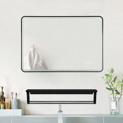 Led Bathroom Mirror With Lights,Bluetooth Smart Mirror Of Adjustable Colors Temperature, Anti Fog Front Lighted Vanity Mirror For Wall Mounted